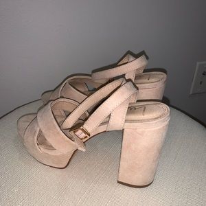 LuLu’s Light Nude Suede Heels